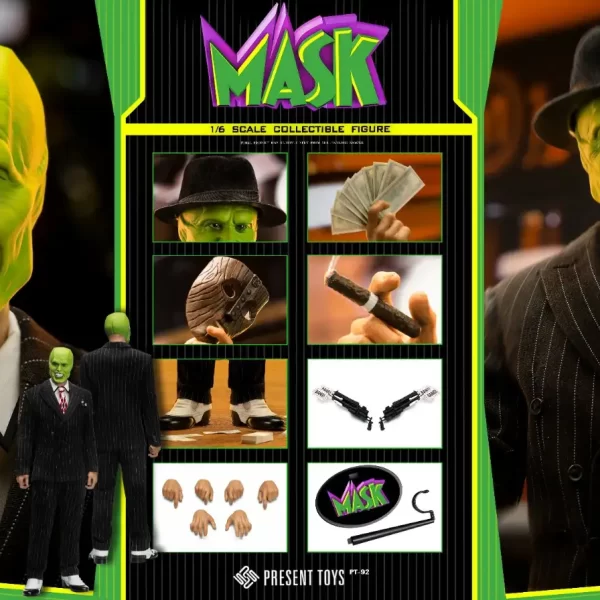 PT-SP92 - PRESENT TOYS - 1/6 Mask in Black Outfit