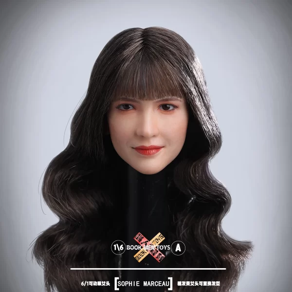 BM01 - BOOK MEN TOYS - 1/6 Movable Female Soldier Head Sculpture (Sophie Marceau)
