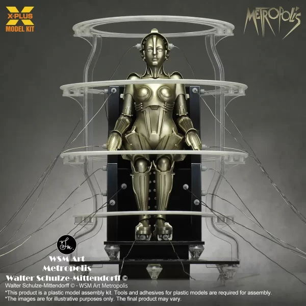 411-200366CP - X-PLUS - 1/8 Plastic Model Kit Metropolis Maschinenmensch (Seated Version)