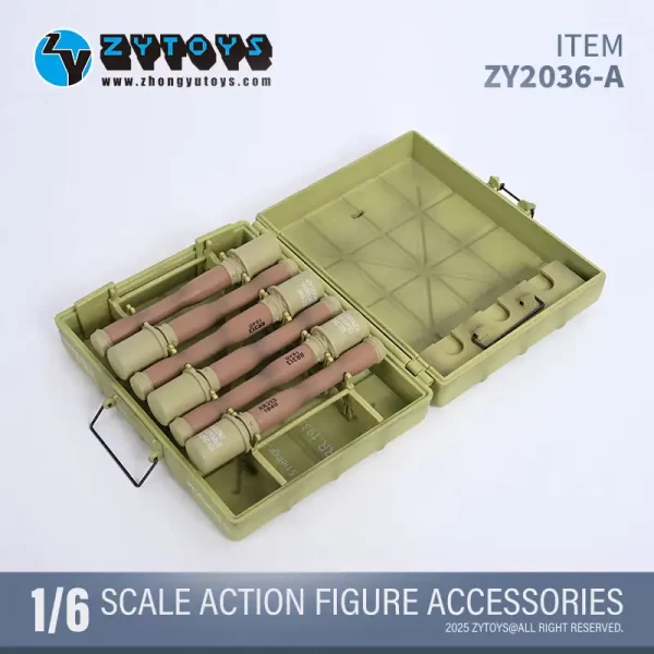 ZY2036A - ZYTOYS - 1/6 Sand-colored Grenade Box Set