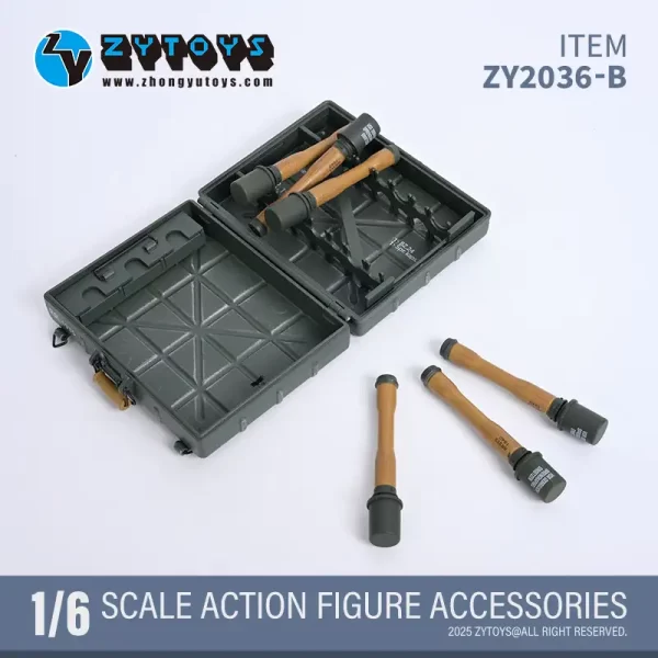 ZY2036B - ZYTOYS - 1/6 Army Green Grenade Box Set
