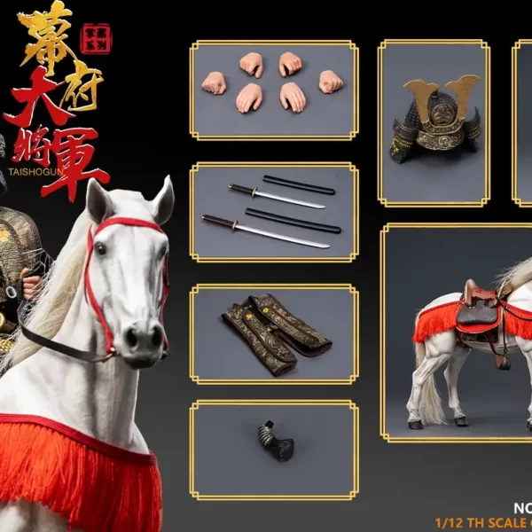 DA001-B - D12TOYS - 1/12 Palm Collections – Shogun of the Shogunate (Deluxe Horse & Banner Edition)