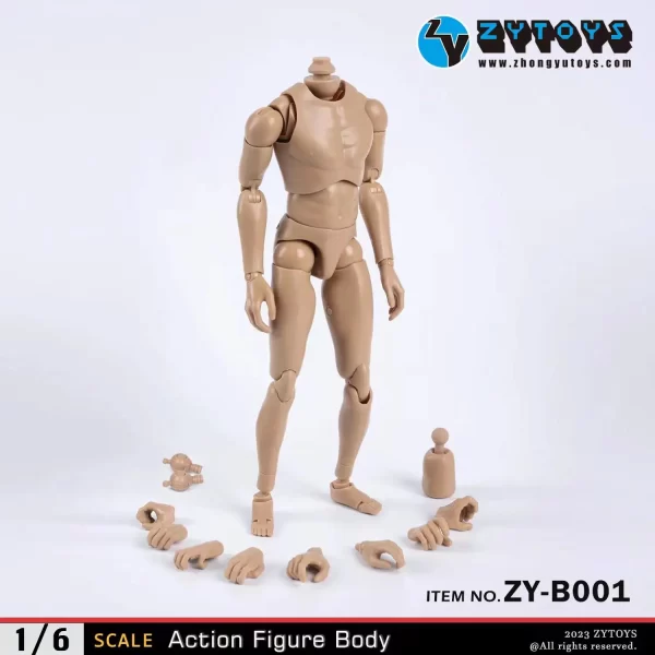 ZY-B001 - ZYTOYS - 1/6 Male Body - Modified Version Yellow Skin Narrow Shoulders