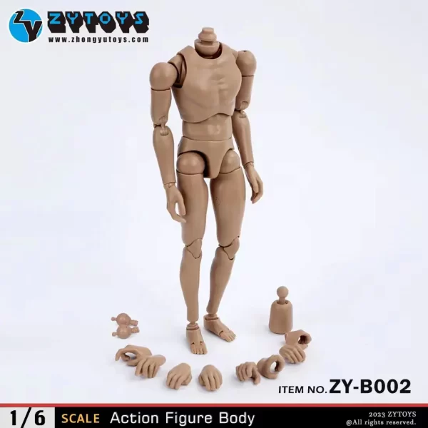 ZY-B002 - ZYTOYS - 1/6 Male Body - Modified Version Yellow Skin Color Wide Shoulders