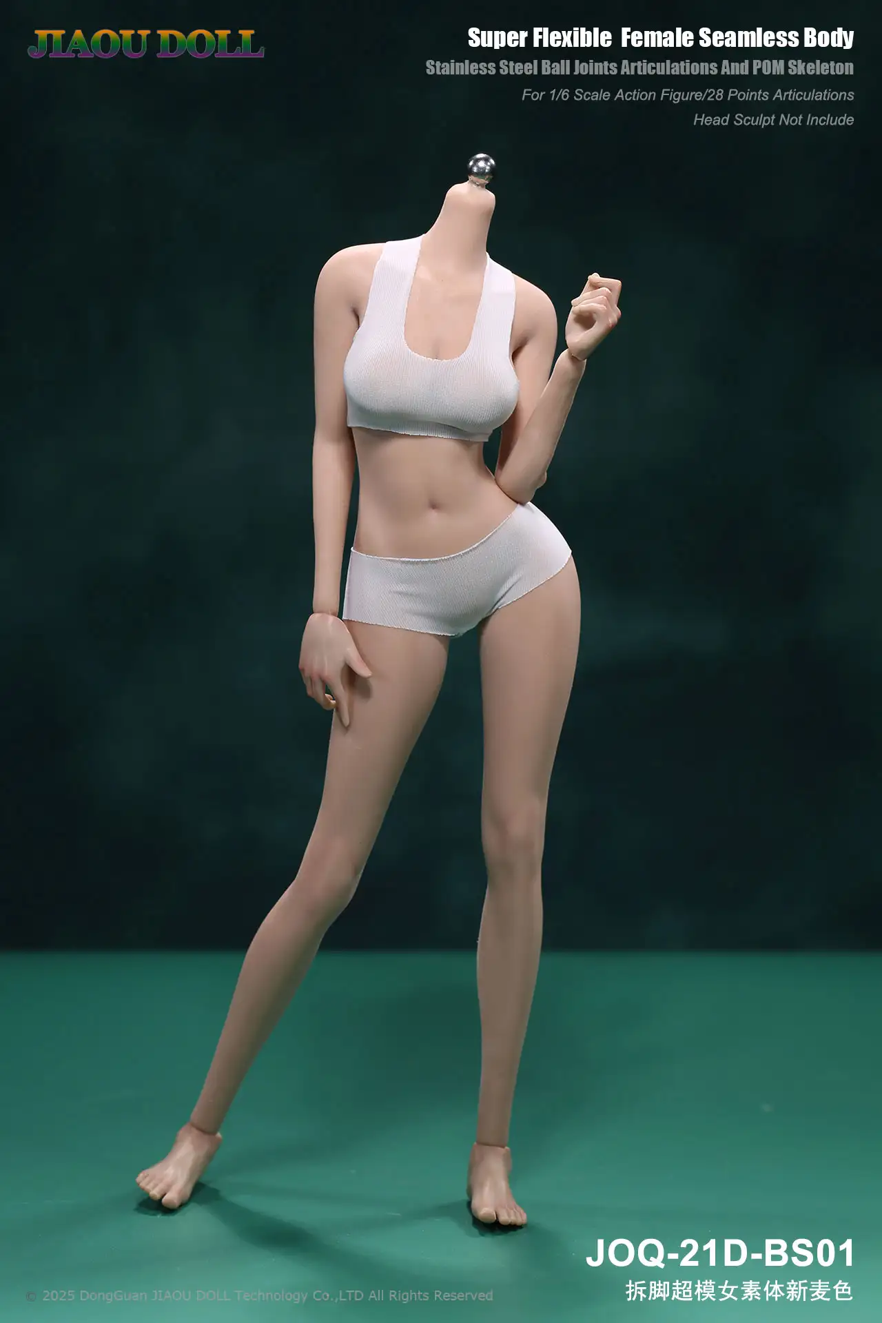 JO-021-WS - JIAOU DOLL 1/12 Scale Large Bust Pale Skin