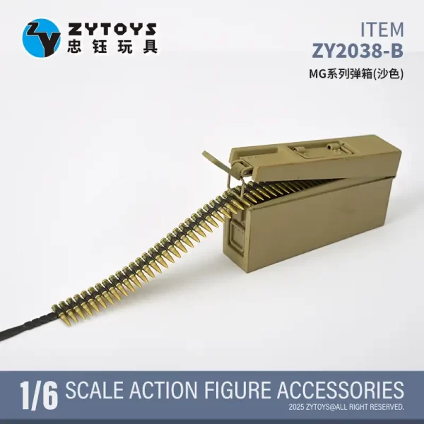 ZY2038-B - ZYTOYS - 1/6 MG General Purpose Machine Gun Ammunition Box