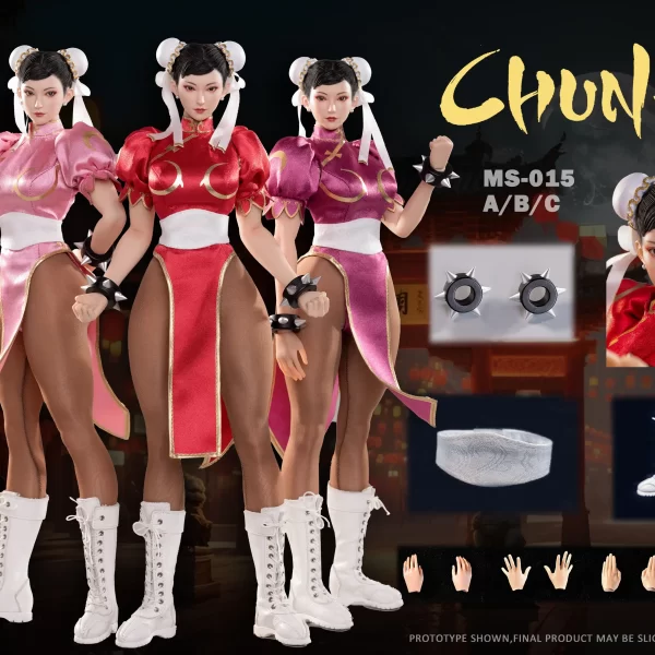 MS-015B - STAR MAN - 1/6 Female Fighter Chun-li (Pink Version)
