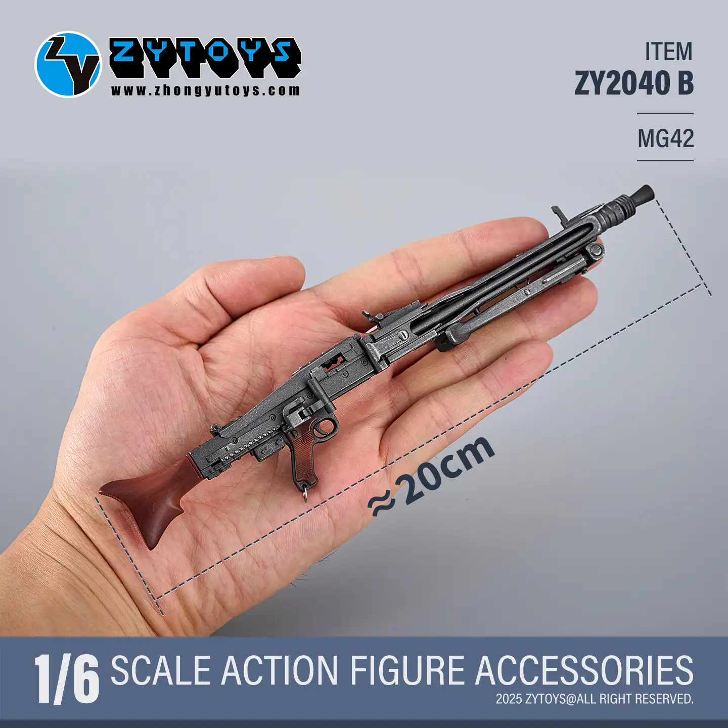ZY2040B - ZYTOYS - 1/6 MG42 General-Purpose Machine Gun