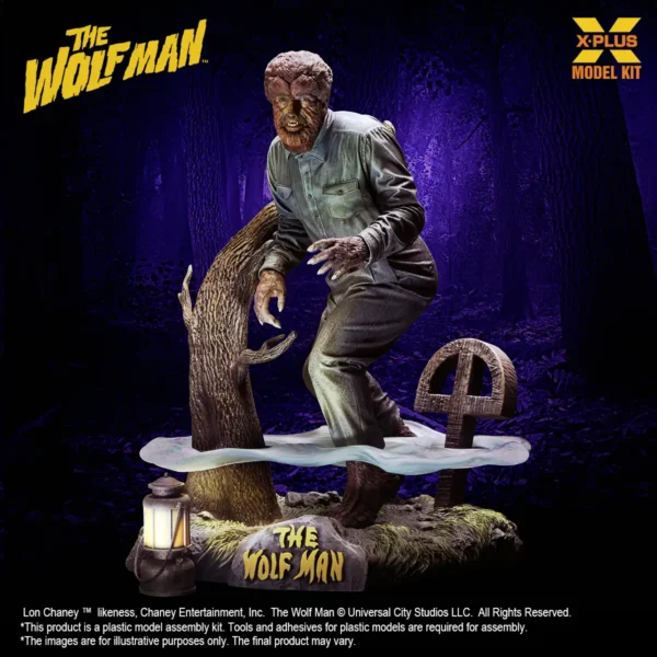 411-200150CP - X-PLUS - 1/8 Lon Chaney Jr. as Wolf Man Plastic Model Kit