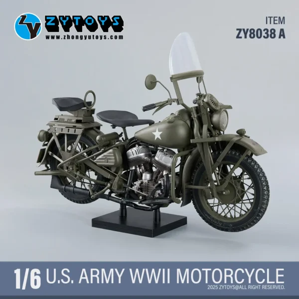 ZY8038A - ZYTOYS - 1/6 WWII US Army Motorcycle Model