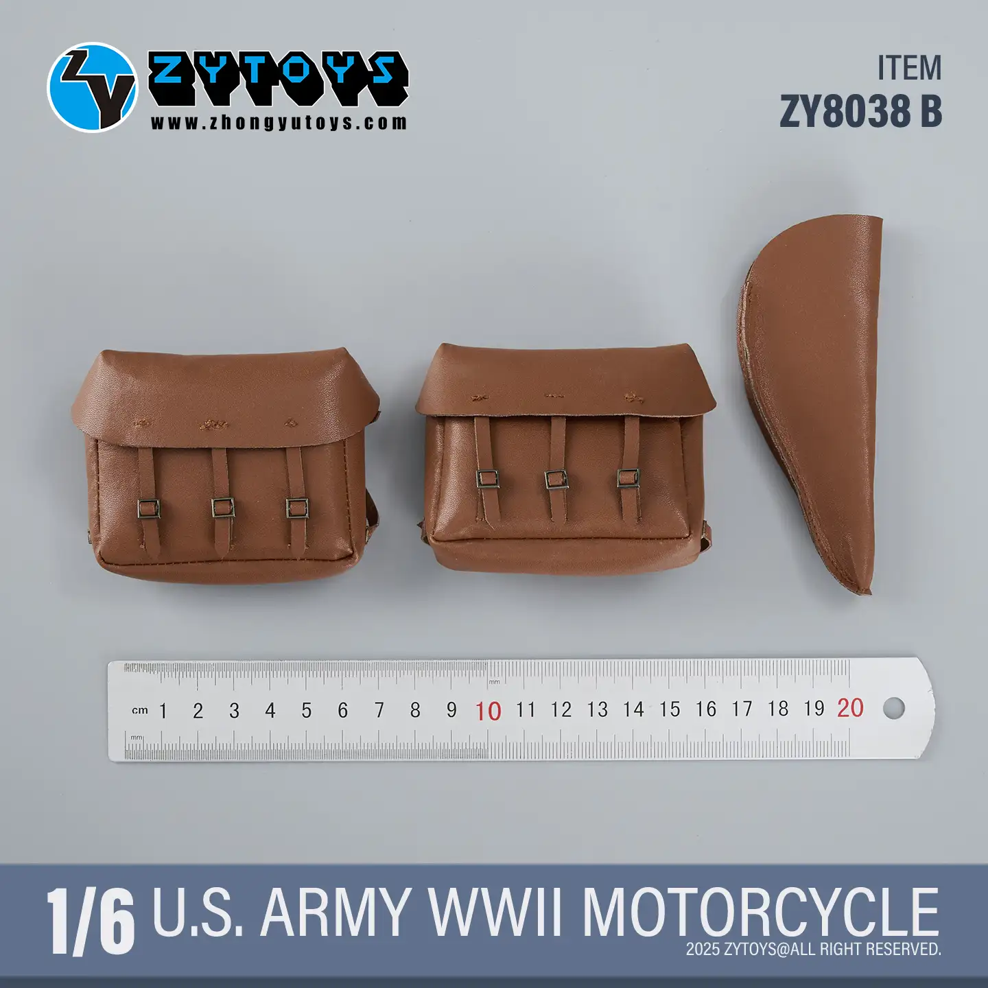 ZY8038B – ZYTOYS – 1/6 WWII US Army Leather Bag - NovelToys