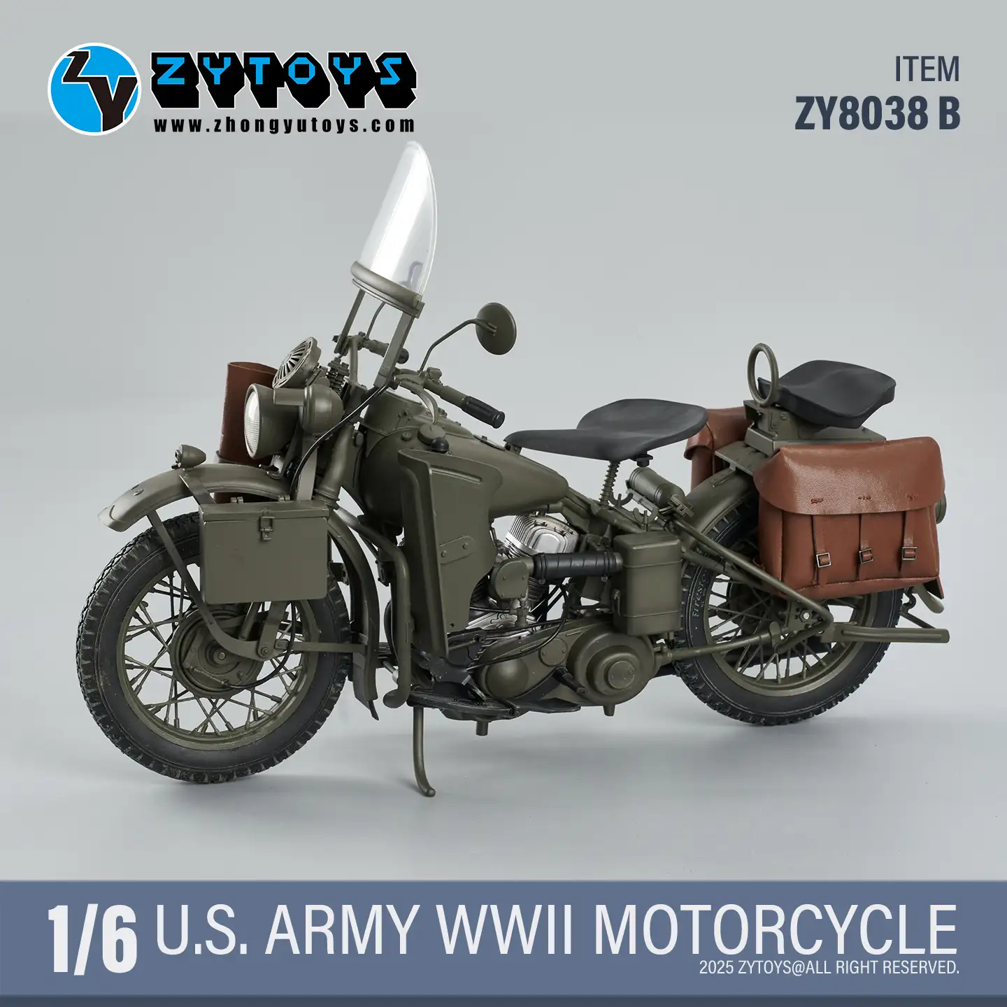 ZY8038B – ZYTOYS – 1/6 WWII US Army Leather Bag - NovelToys