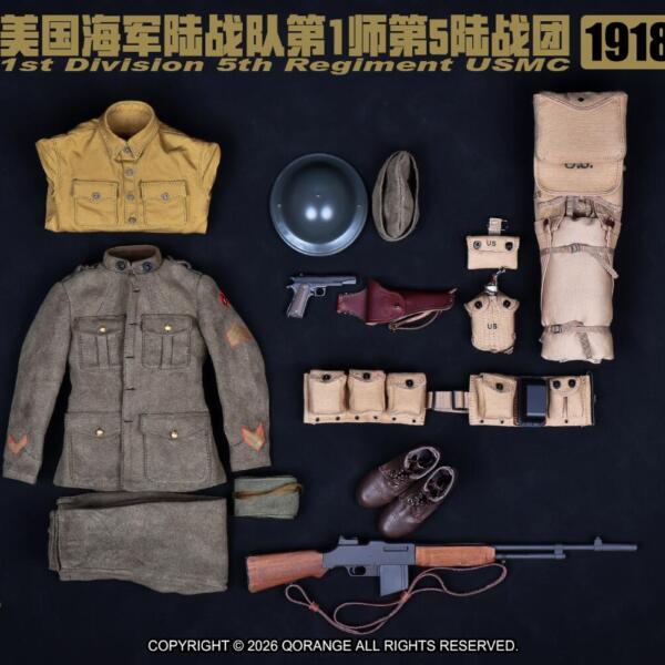QOM-1066 - QORANGE × QOTOYS - 1/6 U.S. Marine Corps 1st Infantry Division 5th Marine Regiment in Argonne, France, 1918 Accessory Set