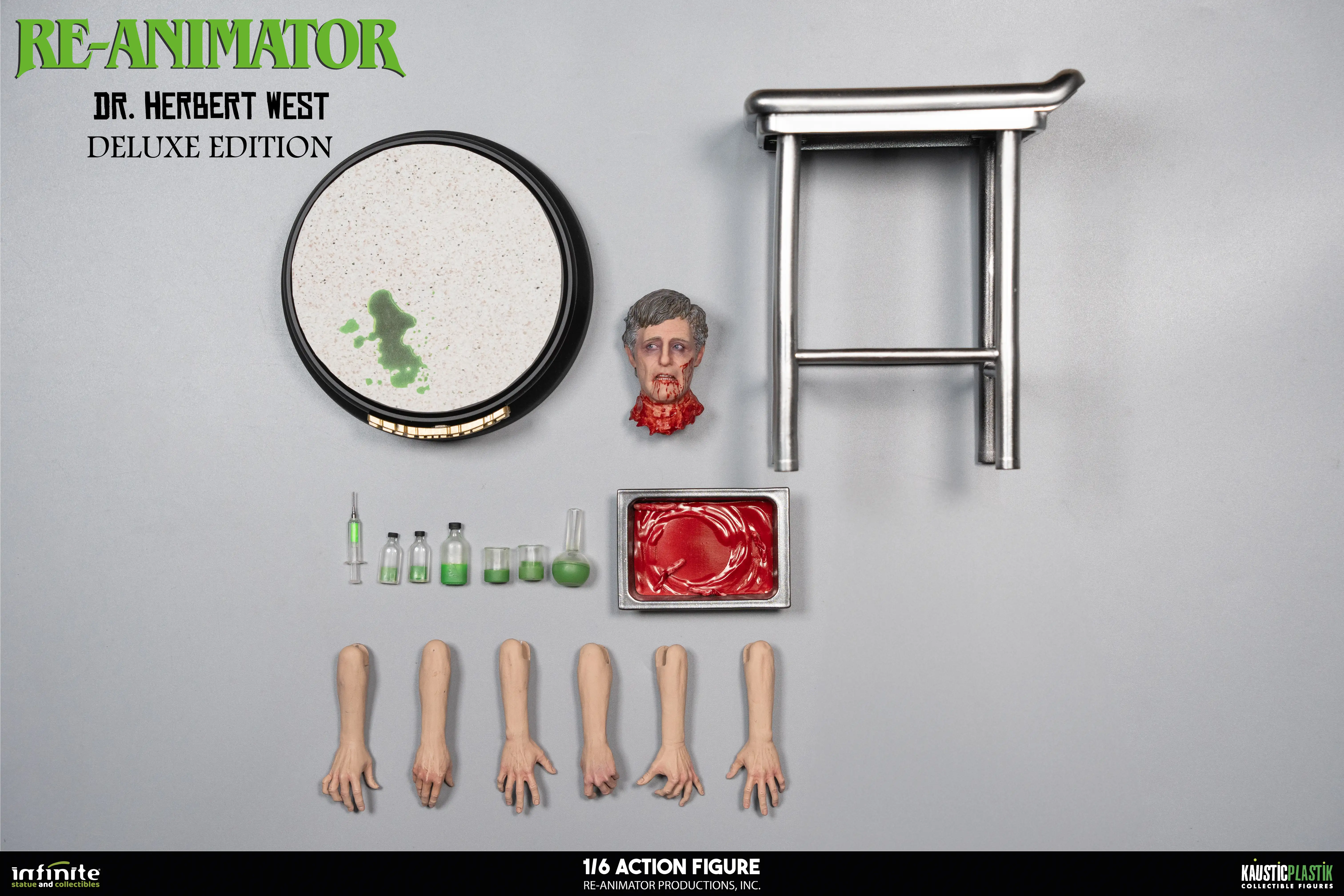 8033300432273 – KAUSTIC PLASTIK × INFINITE STATUE – 1/6 Re-animator Doctor Herbert West (Deluxe Edition)