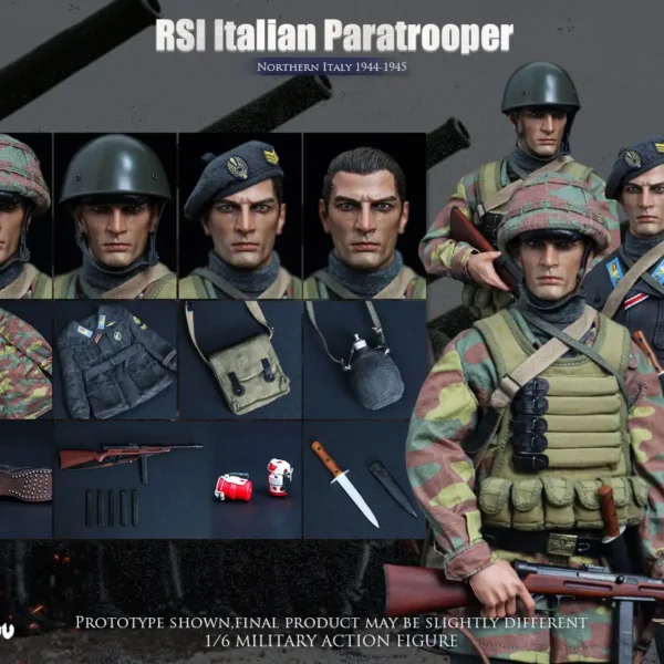 UD9068 - UJINDOU - 1/6 RSI Italian Paratrooper, Northern Italy 1944-1945